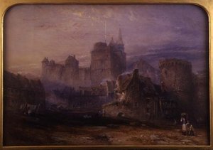 Chateau de la Tremoille, Vitre (kağıt üzerine sulu boya)