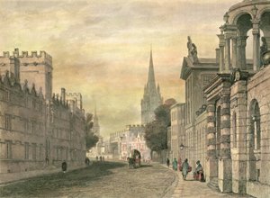 The High Street, Oxford, engraved by G. Hollis, 1835 