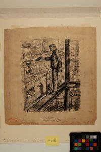 Selam, 1911 dolayları (mürekkep, kömür ve kağıt üzerine çinko beyazı boya) by John French Sloan