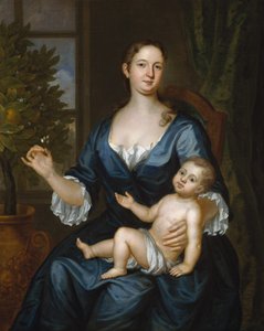 Bayan Francis Brinley ve Oğlu Francis, 1729. by John Smibert
