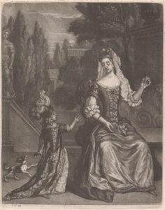 Anne ve Çocuk Terasta by John Smith
