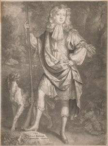 Lord Burleigh [ayakta duran bir genç olarak, elinde bir tabanca ve yanında bir İspanyol köpeği] by John Smith