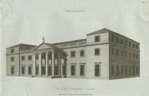 Chillington Salonu: gravür, 1789 by John Soane