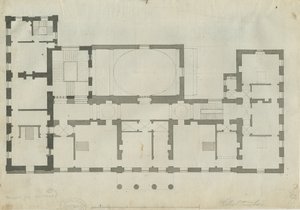 Chillington Hall: karakalem ve karakalem, nd [1789] (çizim)