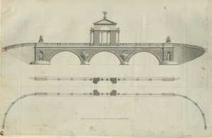 Chillington Park - Önerilen Köprü: sepya çizimi, nd [1789] (baskı)