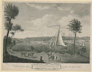 St.James's Parish, Jamacia'daki Montego Körfezi Kasabası ve Limanı'nın Bir Görünümü: St. Ann's'e giden Yoldan alınmıştır. Bu levha, Sayın John Palmer'a alçakgönüllülükle yazılmıştır.