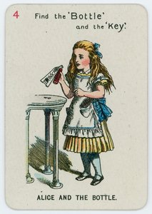 Alice ve Şişe by John Tenniel