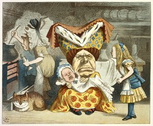 Alice ve Düşes by John Tenniel
