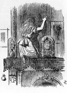 Alice aynayı boydan boya geçiyor - Lewis Carroll