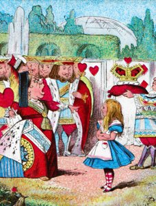 Başını kaldır! Alice ve Kızıl Kraliçesi, c1910 by John Tenniel