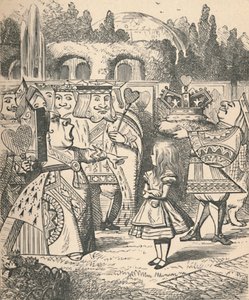 Başını kaldır! Alice ve Kızıl Kraliçe, 1889 by John Tenniel
