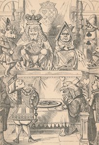 Kral ve Kupa Kraliçesi Mahkemede, 1889 by John Tenniel