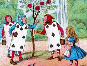 Gül Çalılarını boyayan oyun kartları, c1910 by John Tenniel