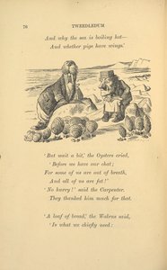 Deniz aygırı ve istiridyeli marangoz. by John Tenniel