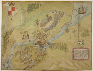 Cotton Augustus I ii 38, Ballyshannon savaşının çizim rengi