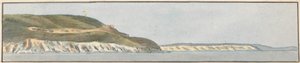 Dunmose, West by North (bir binek üzerindeki beş çizimden biri) by John Thomas Serres