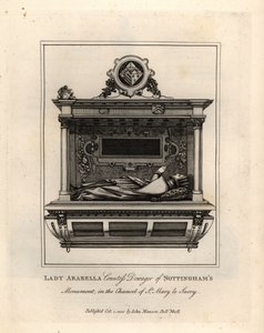 Mezar heykeli veya Leydi Arabella, Nottingham Kontesi Dowager, St Mary le Savoy