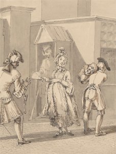 Hogarth Efendisinin Hasta Çocuğunu Leicester Fields Çevresinde Taşıyor. Zemin Leicester Evi Noktası. by John Thomas Smith