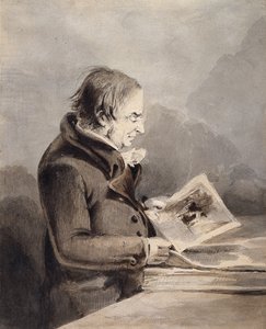 British Museum'da JMW Turner (beyaz kağıt üzerine kurşun kalem üzerine kahverengi ve gri mürekkep akıyor) by John Thomas Smith