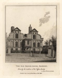 Old Manor House, Hackney, eskiden Tyssen ailesinin ikametgahı by John Thomas Smith