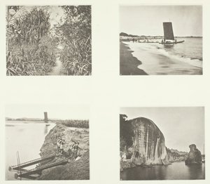 Taiwanfu yakınlarındaki Bir Köy Yolu, Bir Katamaran, Zincir Pompalar, Kaya Yazıtları, Amoy, c. 1868. by John Thomson