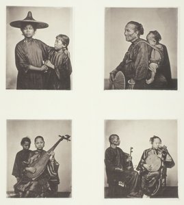 Tekne Kızları, Bir Kanton Kayıkçı ve Çocuk, Müzisyenler, Müzisyenler, c. 1868. by John Thomson