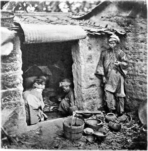 Çin, basit bir aile, 1870 dolayları (fotoğraf) by John Thomson