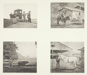 The Sedan, A Military Officer, The Plough, A North China Pony, c. 1868. by John Thomson