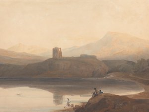 Dolbadern Kalesi ile Llanberis Gölü by John Varley