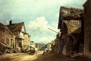 High Street, Conway aşağı bakıyor by John Varley