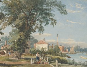 Hammersmith'teki Thames Nehri'nde, ca. 1836.