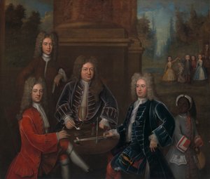 Elihu Yale, Aile Üyeleri ve Köleleştirilmiş Bir Çocukla by John Verelst