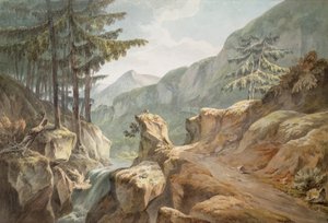 Mount Splugen, İsviçre-İtalyan Sınırı, 1781 (kağıt üzerinde wc)