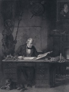 Sir Walter Scott Çalışmasında (gravür) by John Watson Gordon