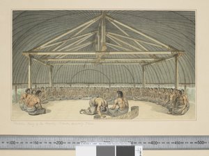 F.7 Poulaho, Dost Adaların Kralı, Kava içiyor, c.1773-84 (suluboya) by John Webber