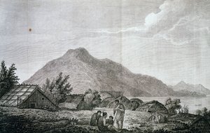 Motuara adasındaki hippah içinde, John Webber