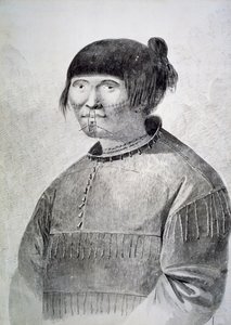 Unalaska adasından dövmeli yerli portresi by John Webber