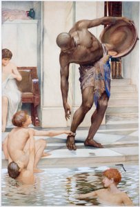 The Bathers, Boys Teasing a Slave (kâğıt üzerine suluboya, kurşun kalem)