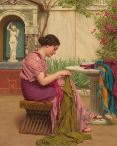 Bir Dikiş Ücretsizdir veya Zamanda Bir Dikiş, 1917 by John William Godward