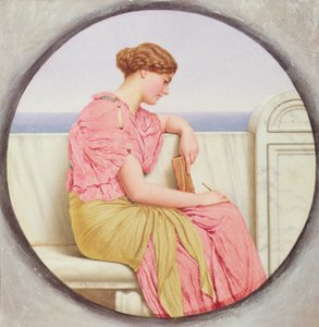 Yansımalar, 1918 (kağıt üzerinde wc) by John William Godward