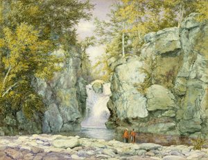 Fawns Leap, Catskill Dağları, 1867 (kağıt üzerinde wc)