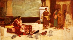 İmparator Honorius'un Favorileri by John William Waterhouse