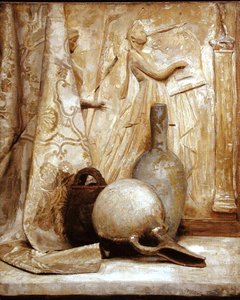 Tencere Natürmort (tuval üzerine yağlı boya) by John William Whiteley