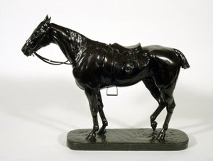 Yorgun Avcı (bronz) by John Willis Good