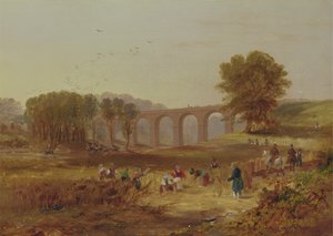 Corby Viyadüğü, Newcastle ve Carlisle Demiryolu by John Wilson Carmichael