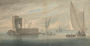 Ada Nakliyesi ile İtalyan Sahil Manzarası by John Wilson Carmichael