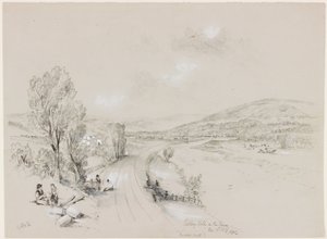 Ridley Hall, Bardon Mill, 1837 (kağıt üzerinde M.Ö. ve kurşun kalem) by John Wilson Carmichael
