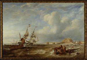 78 Tonluk Brigantine "Avukat", St. Helier, Jersey, 1749 by John Wilson Carmichael