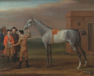 Lamprey, Sahibi Sir William Morgan ile Newmarket'ta by John Wootton