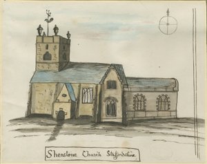 Sherston Kilisesi: suluboya resim, nd [1784] (resim)